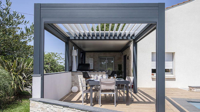 Pergola à lames orientables