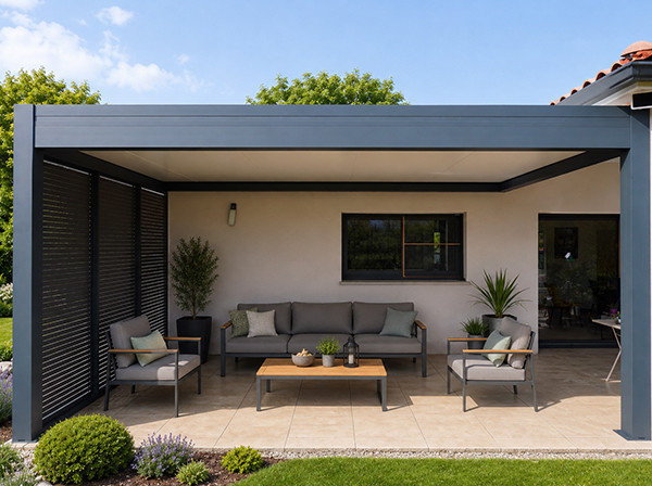 Pergola à toiture fixe